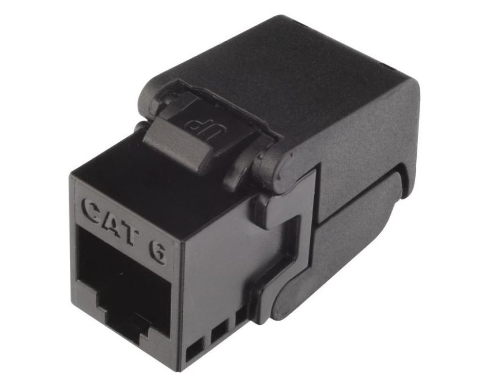 SOLARIX Keystone CAT6 UTP RJ45 cerný samorezný