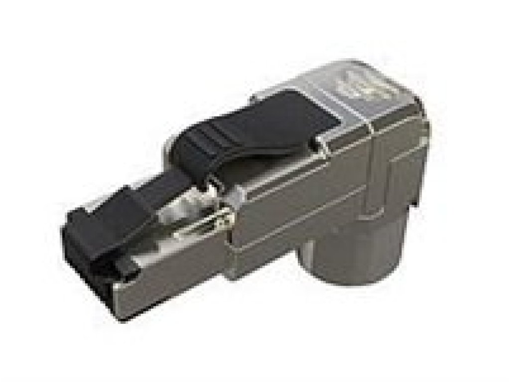 Solarix Konektor MPTL 90° RJ45 CAT5E STP samorezný (SXRJ45-5E-STP-BK-SA-U)