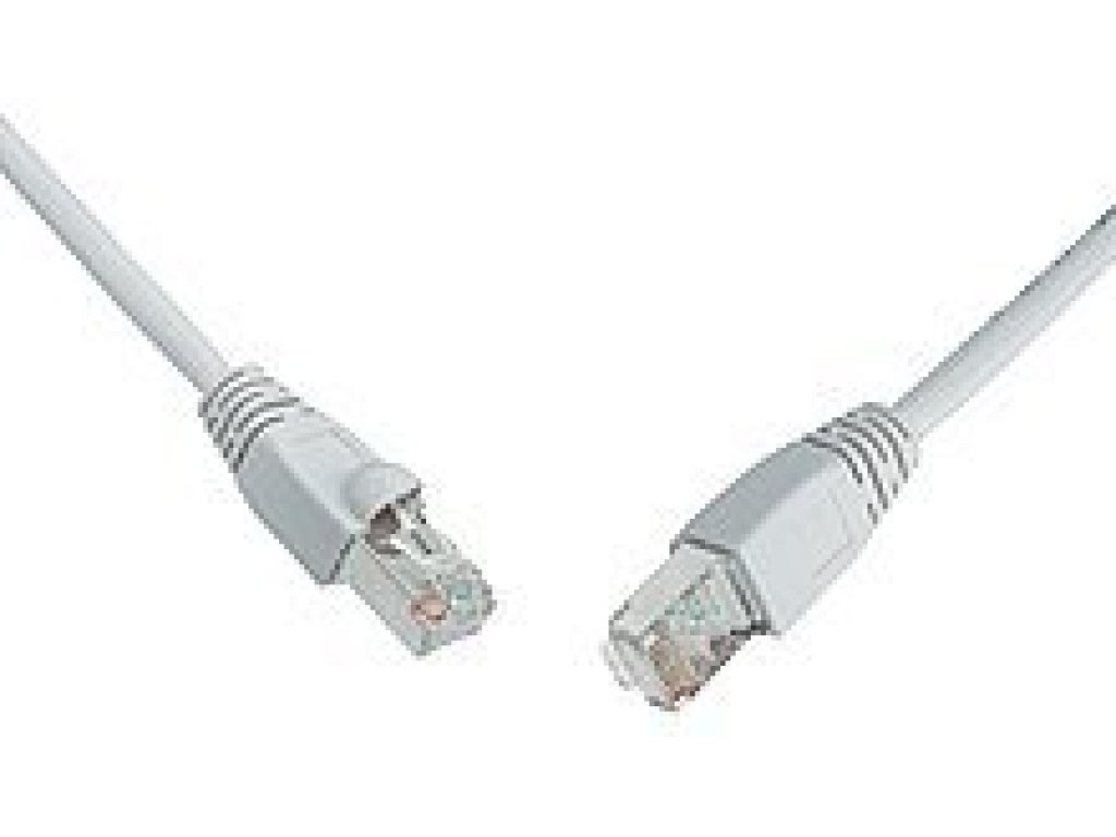 SOLARIX patch kabel S/FTP, RJ45-RJ45, CAT5e, 2m, šedý (C5E-315GY-2MB)