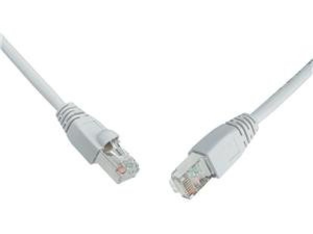SOLARIX patch kabel S/FTP, RJ45-RJ45, CAT6, 2m, šedý (C6-315GY-2MB)
