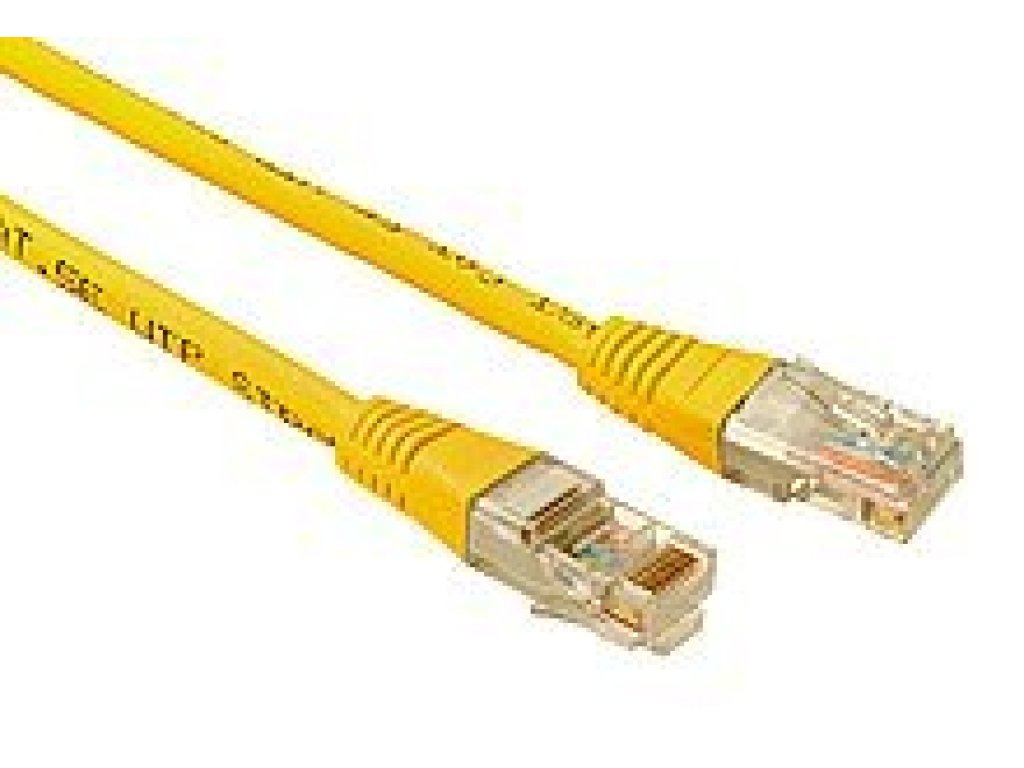 SOLARIX patch kabel UTP, RJ45-RJ45, CAT5e, 1m, žlutý (C5E-155YE-1MB)