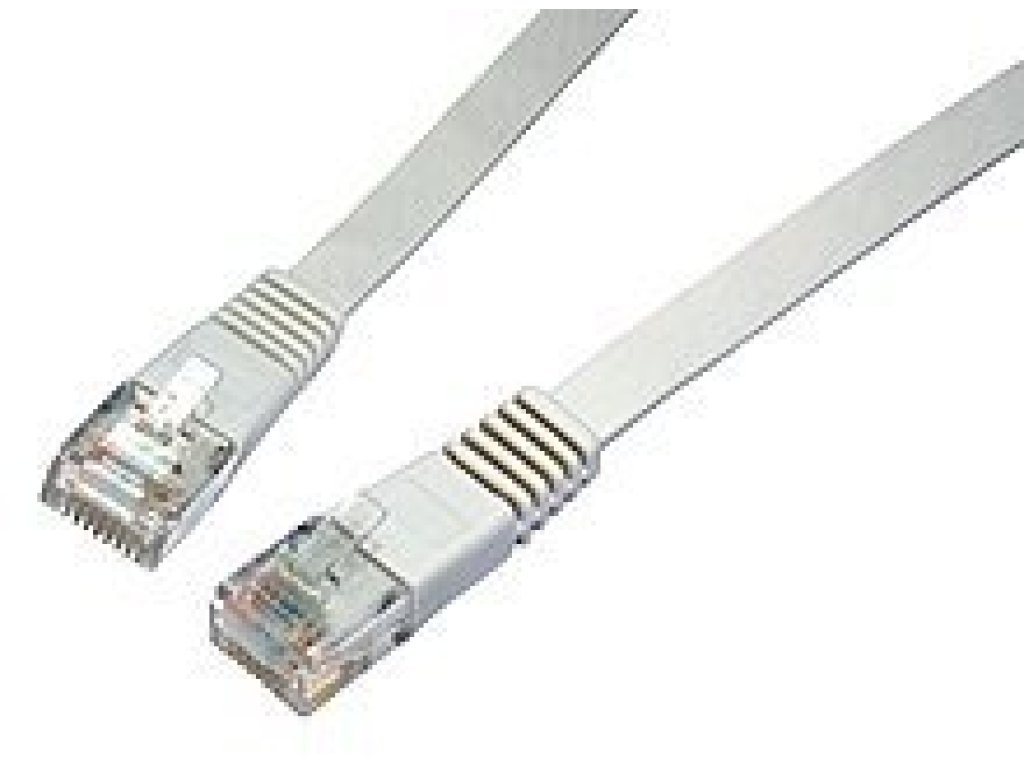 SOLARIX patch kabel UTP, RJ45-RJ45, CAT5e, 2m, šedý, plochý (C5E-111GY-2MB)