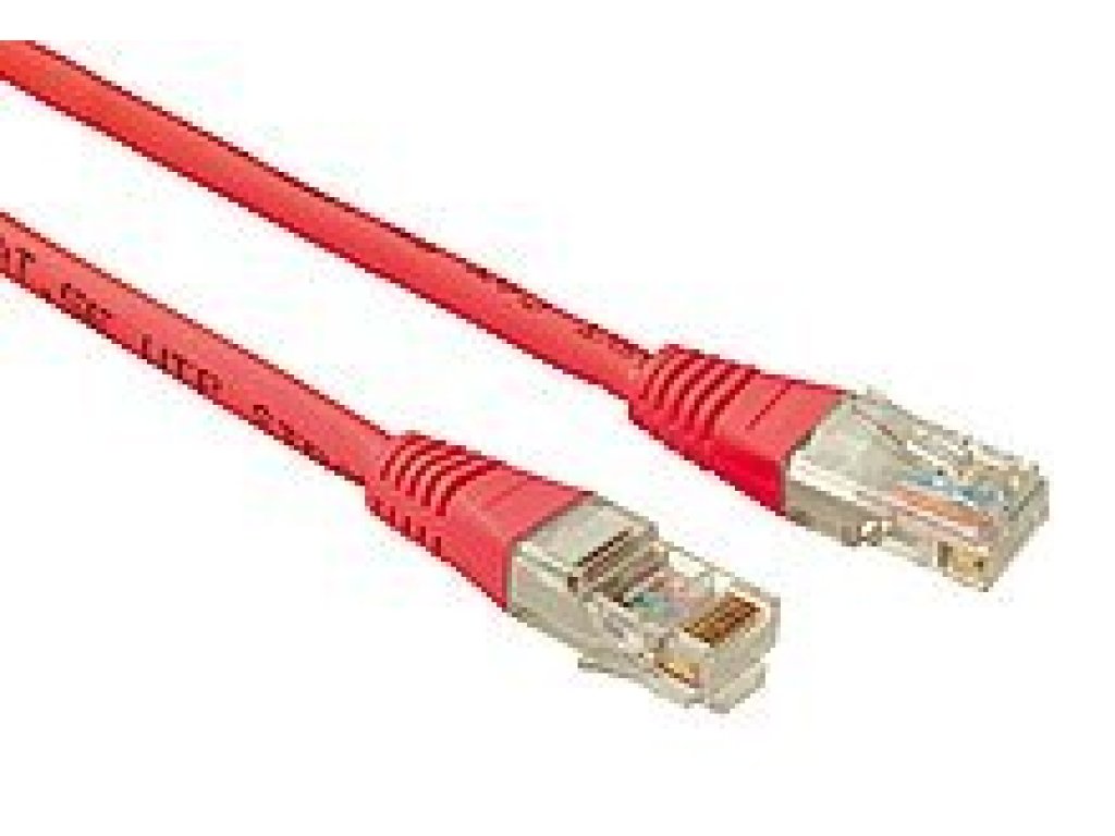 SOLARIX patch kabel UTP, RJ45-RJ45, CAT5e, 3m, červený (C5E-155RD-3MB
