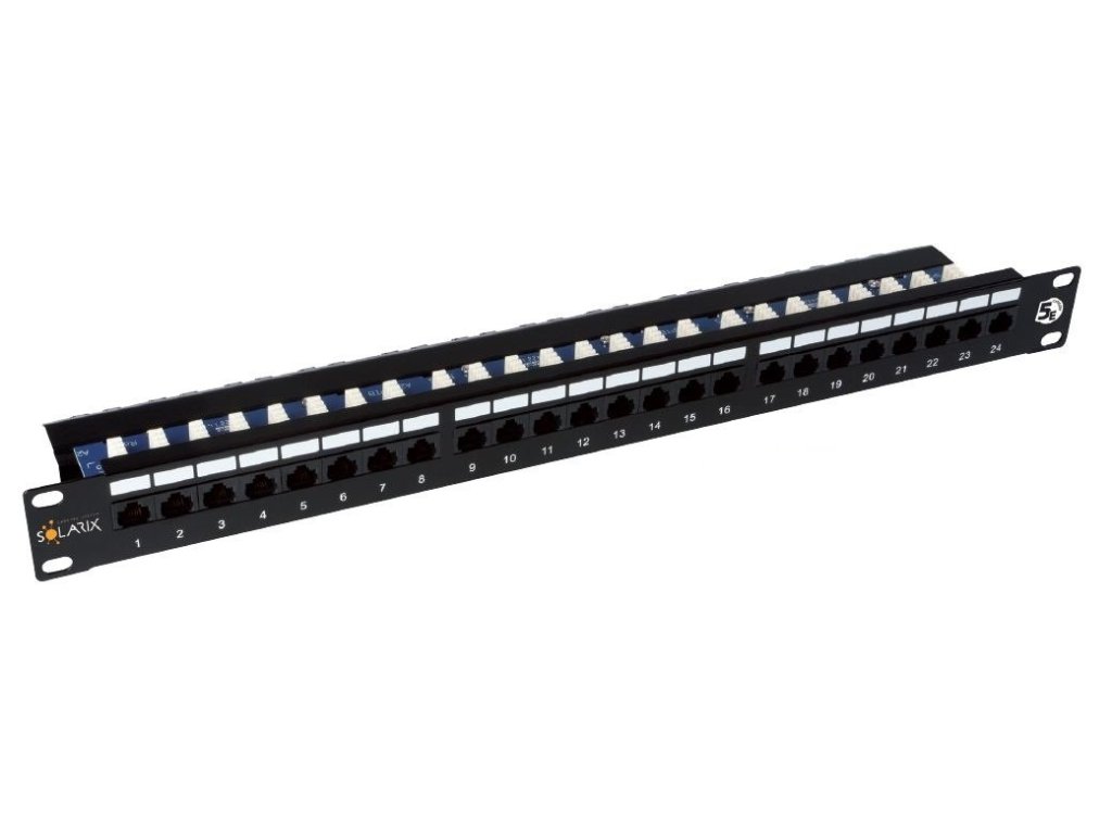 SOLARIX patch panel 24 x RJ45 CAT5E UTP