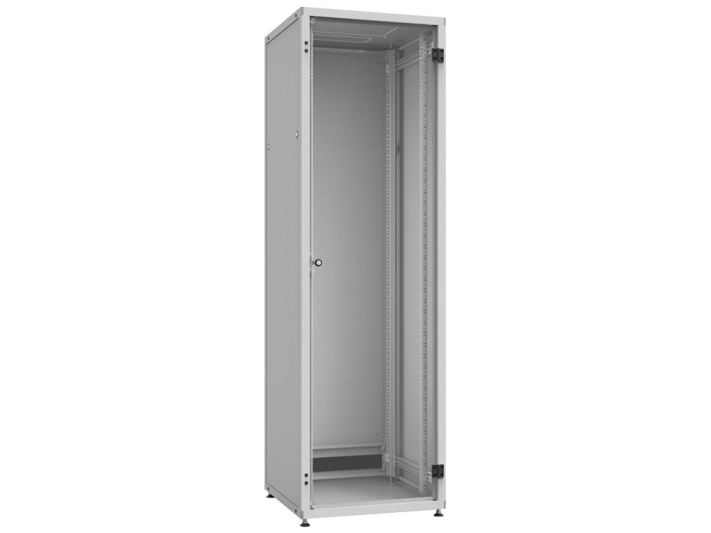 SOLARIX Rozvaděč LC-50 42U, 600x800 RAL 7035, skleněné dveře, 1-bodový zámek (86005032)