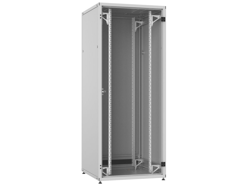 SOLARIX Rozvaděč LC-50 42U, 800x800 RAL 7035, skleněné dveře, 1-bodový zámek (86005068)