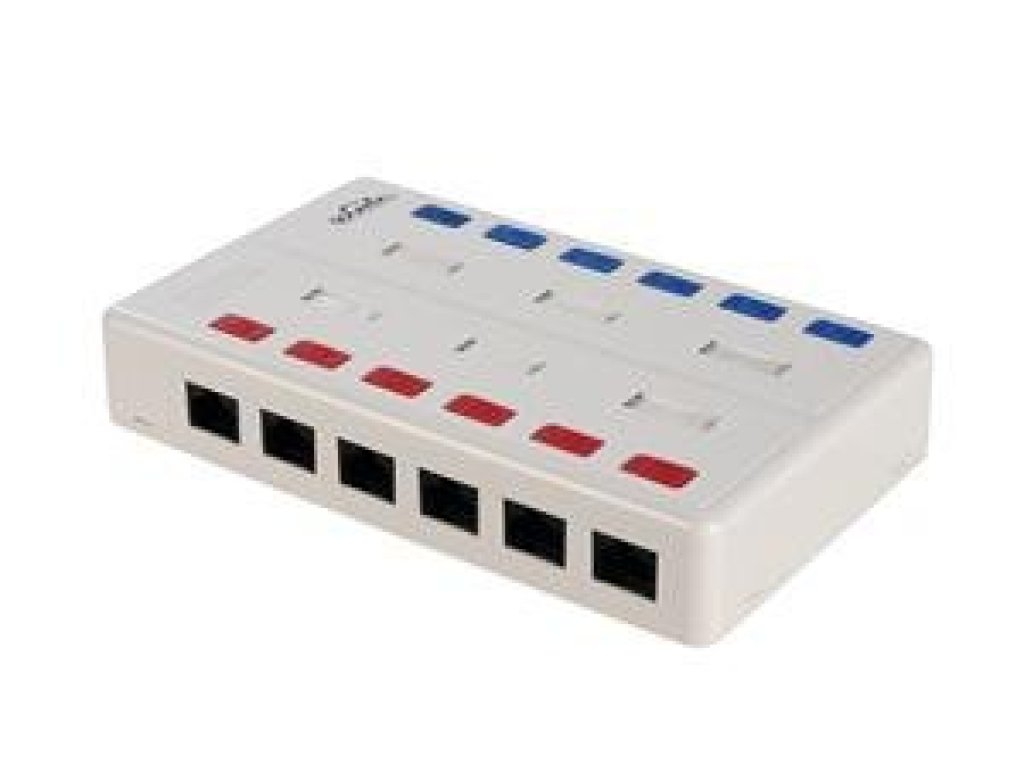 SOLARIX víceportový box  CAT5e UTP 12 x RJ45 bílý