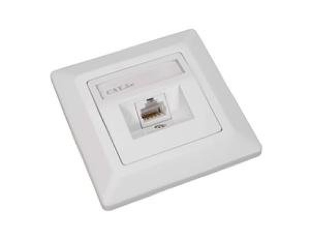 SOLARIX zásuvka CAT5E UTP 1 x RJ45 pod omítku bílá (SX9-1-5E-UTP-WH)