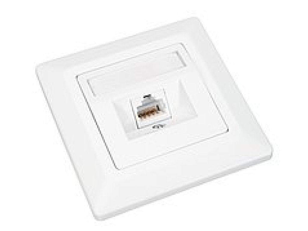 SOLARIX zásuvka CAT6 STP 1 x RJ45 pod omítku bílá