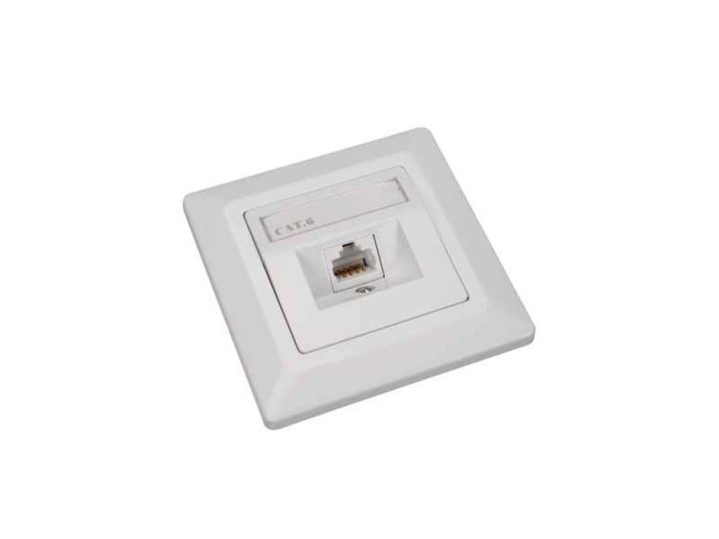 SOLARIX zásuvka CAT6 UTP 1 x RJ45 pod omítku bílá
