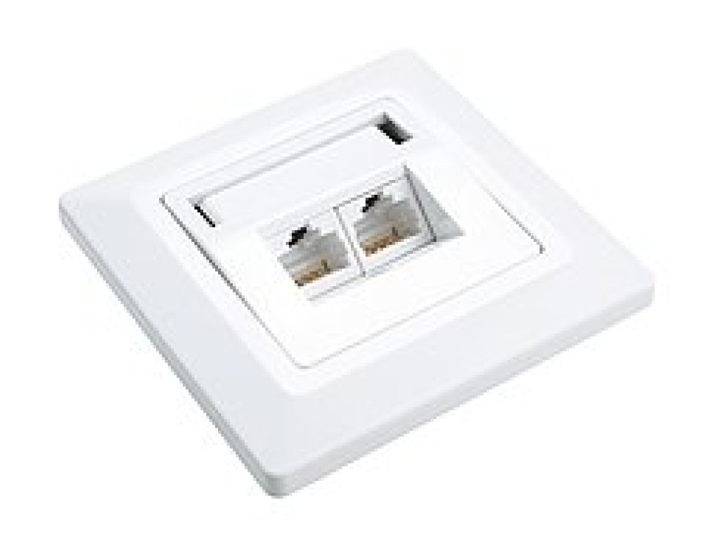 SOLARIX Zásuvka CAT6 UTP 2 x RJ45 pod omítku bílá
