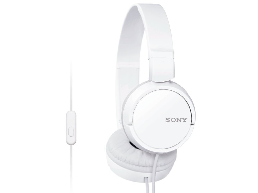 SONY sluchátka MDR-ZX110AP handsfree, bílé (MDRZX110APW.CE7)
