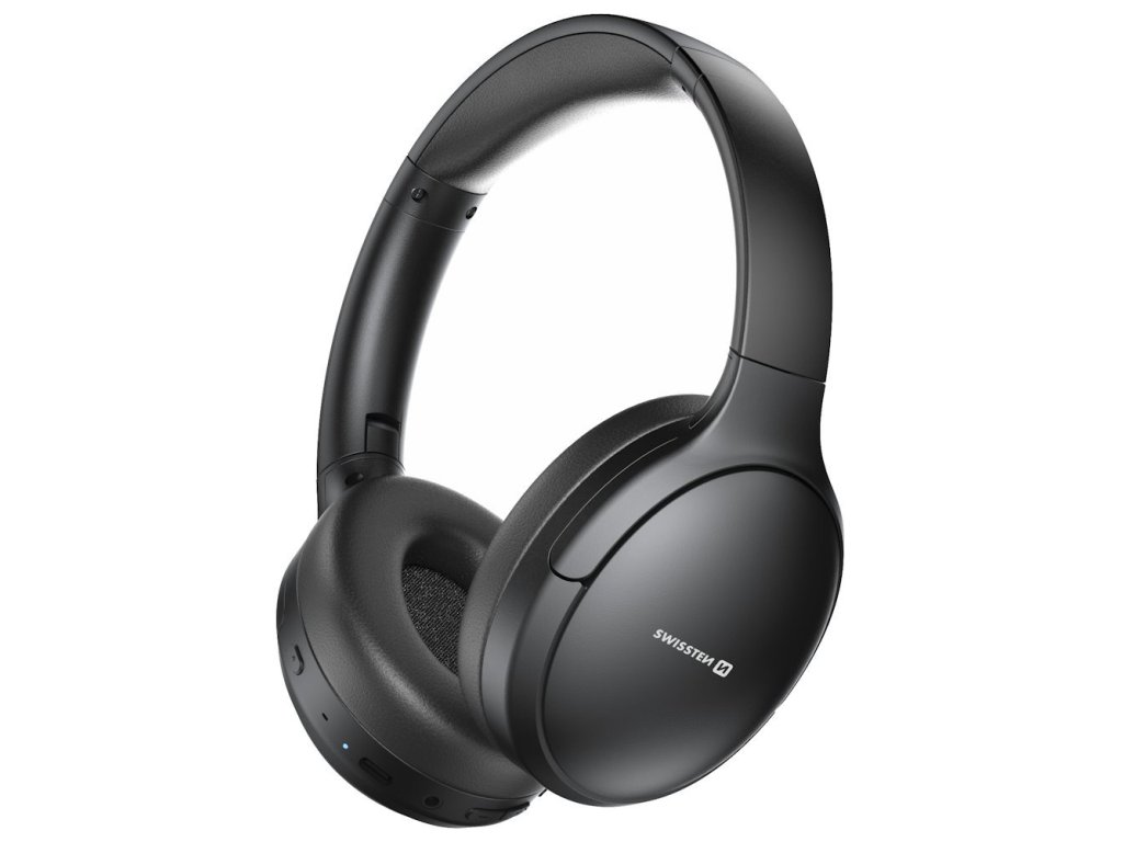SWISSTEN bluetooth anc sluchátka pure černá (54400221)