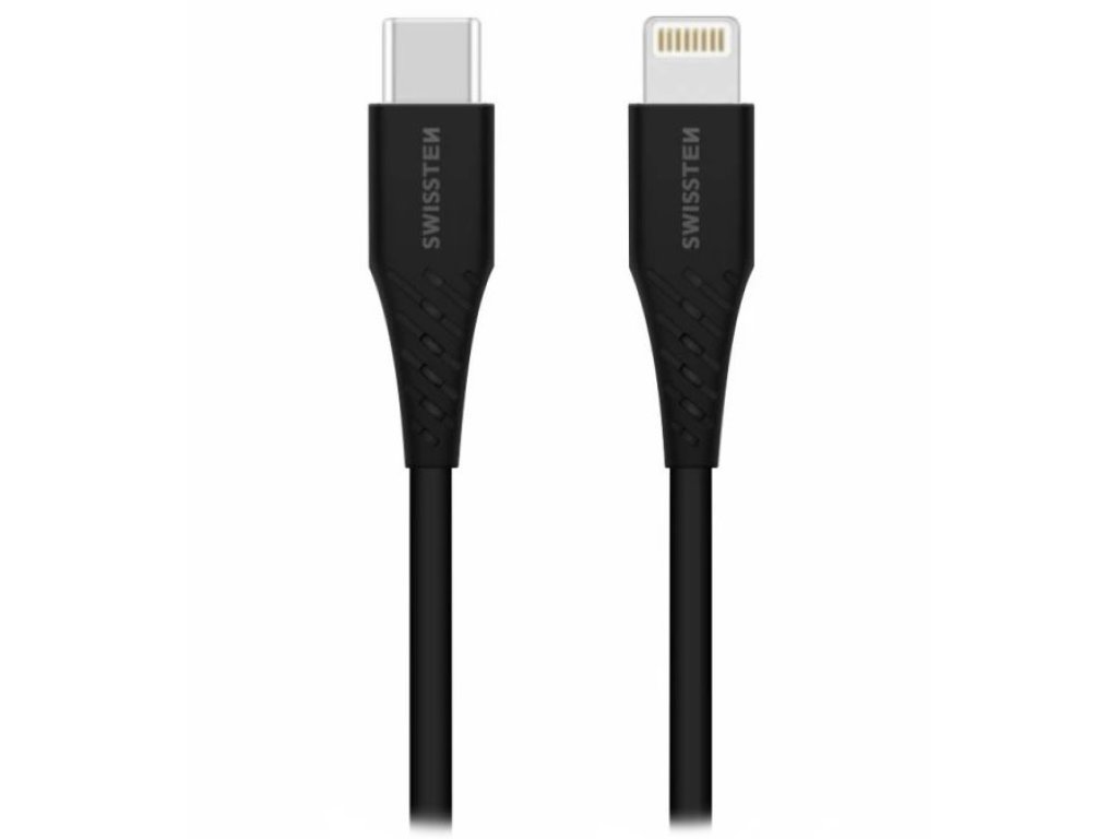 SWISSTEN Datový kabel USB-C - LIGHTNING 1m černá (71506513)