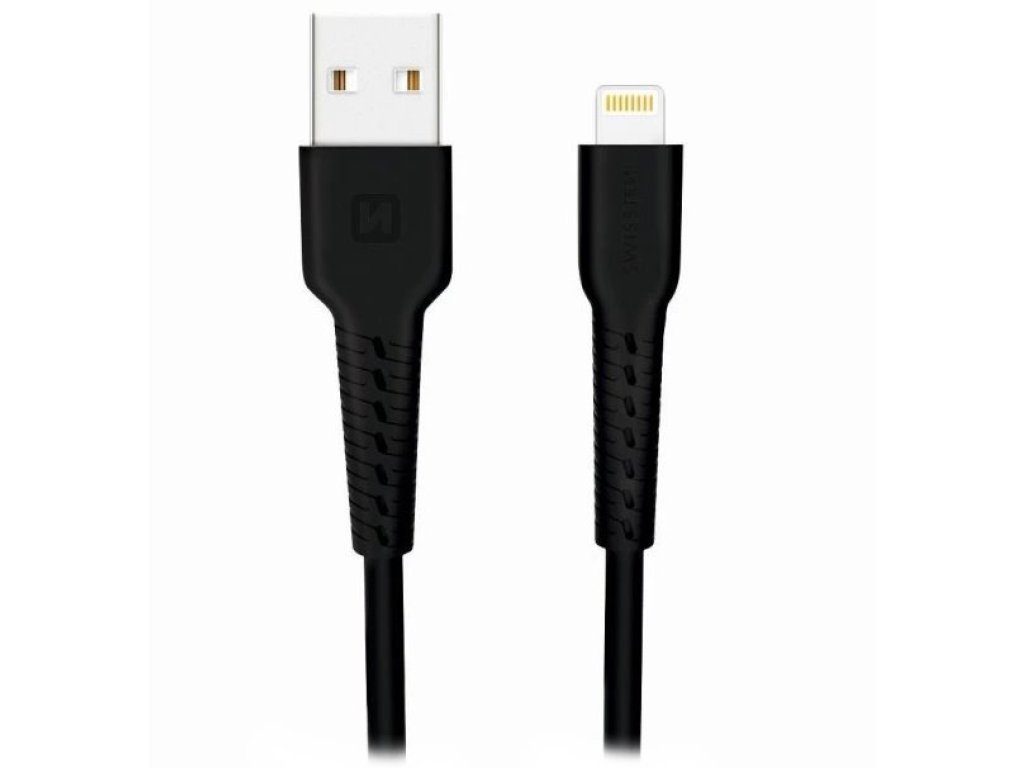 SWISSTEN datový kabel USB - LIGHTNING 1m černá (71505540)