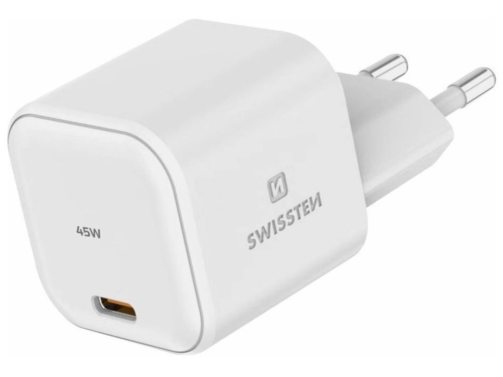 SWISSTEN sítový adaptér GaN USB-C bílá (22037010)
