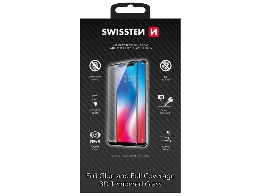 Swissten sklo Ultra Durable 3D FullGlue Glass pro Apple iPhone 14 Plus (64701909)