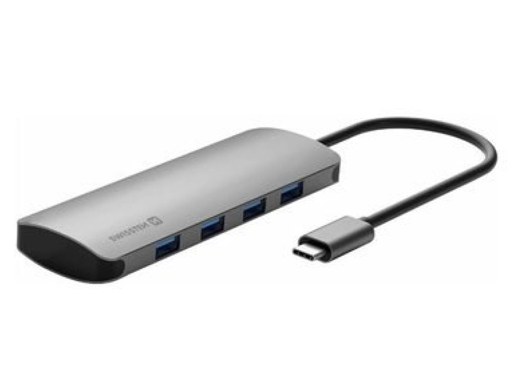 SWISSTEN USB-C HUB 4-IN-1 (4x USB 3.0) ALUMINIUM (44040101)