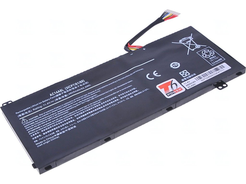 T6 Power baterie Acer Aspire Nitro VN7-571, VN7-572, VN7-591, VN7-791, 4600mAh, 52Wh, 3cell, Li-pol (NBAC0088)