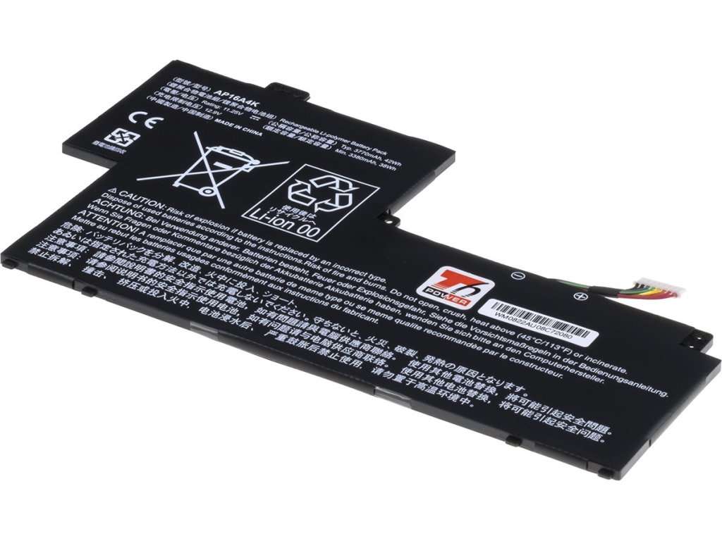 T6 Power Baterie Acer Swift 1 SF113-31, Aspire One AO1-132, 3770mAh, 42Wh, 3cell, Li-pol (NBAC0098)