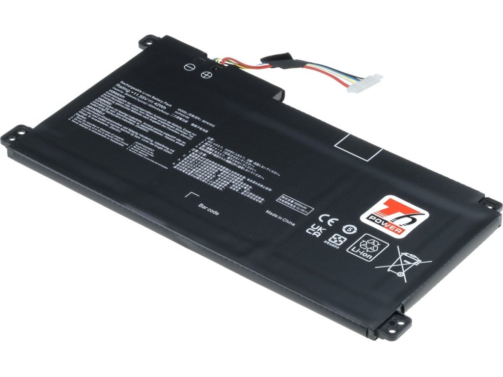 T6 Power Baterie Asus E410MA, E410KA, L410MA, R429MA, 3640mAh, 42Wh, 3cell, Li-pol, with cable (NBAS0178)