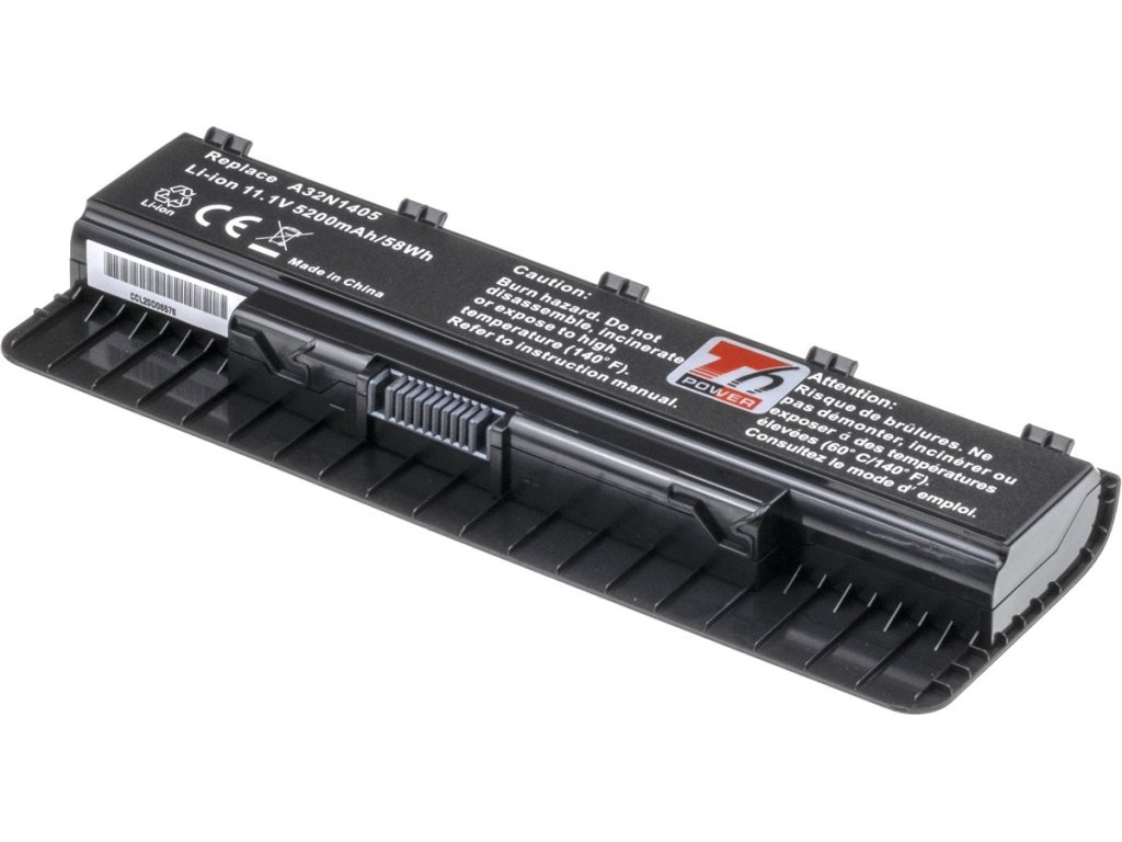 T6 Power Baterie Asus G741, G771, R555, R751, N551, N751, G551, GL551, 5200mAh, 58Wh, 6cell (NBAS0107)
