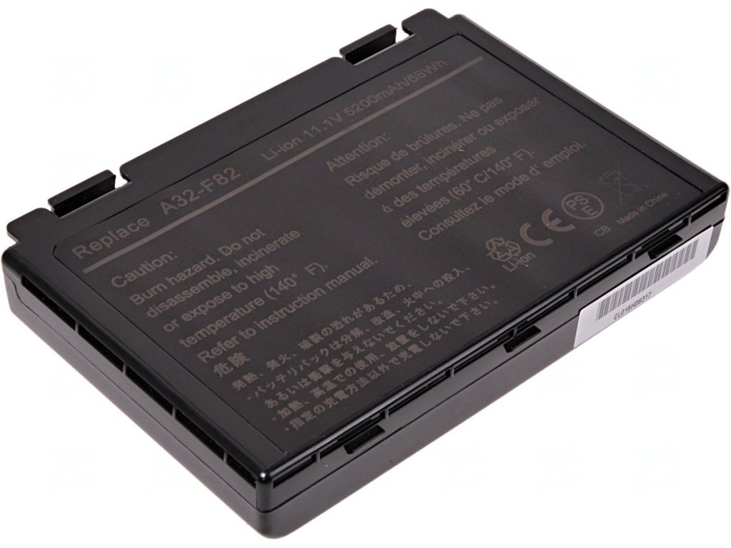 T6 Power Baterie Asus K40, K41, K50, K51, K60, K61, K70, F52, F82, X5D, X70, 5200mAh, 58Wh, 6cell (NBAS0064)