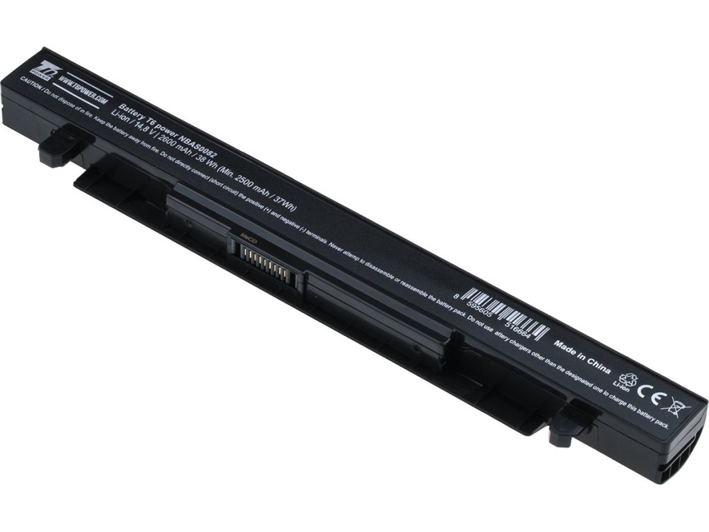 T6 Power Baterie Asus X450, X550, X552, A450, A550, F450, F550, F552, R510, 2600mAh, 38Wh, 4cell (NBAS0082)