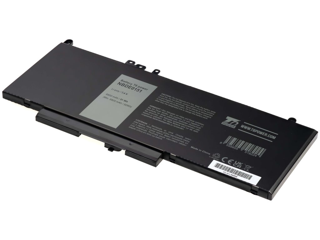 T6 Power Baterie Dell Latitude E5450, E5550, E5250, 3150, 3160, 6900mAh, 51Wh, 4cell, Li-pol (NBDE0151)