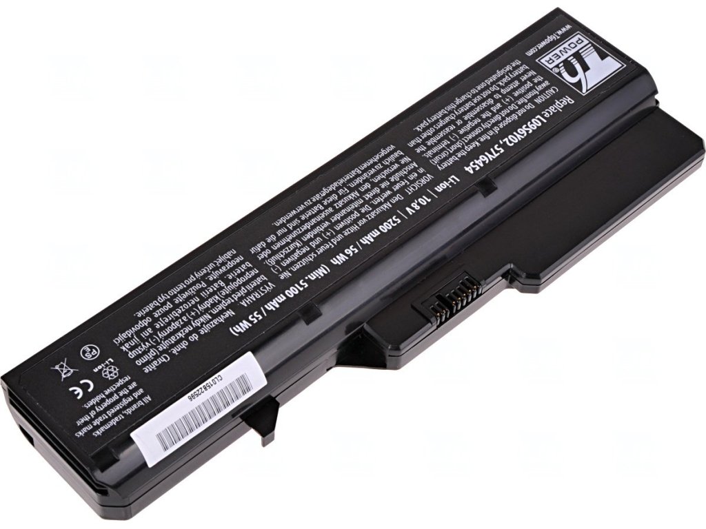 T6 Power Baterie Lenovo IdeaPad G460, G465, G470, G475, G560, G565, G570, G575, 5200mAh, 58Wh, 6cell (NBIB0088)