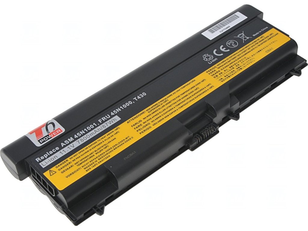 T6 POWER baterie Lenovo ThinkPad T430, T430i, T530, T530i, L430, L530, W530, 7800mAh, 87Wh, 9cell (NBIB0109)