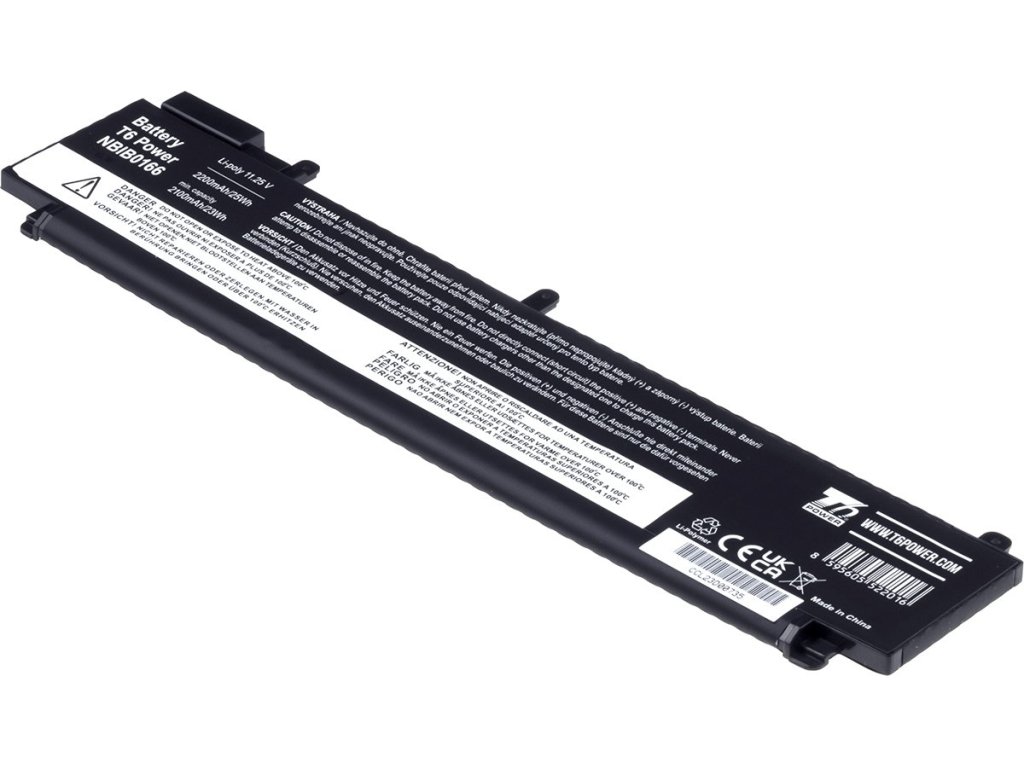 T6 Power Baterie Lenovo ThinkPad T460s, T470s, 2200mAh, 25Wh, 3cell, Li-Pol (NBIB0166)
