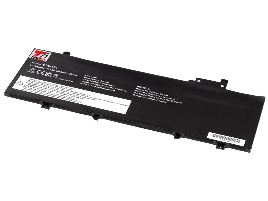 T6 Power Baterie Lenovo ThinkPad T480s serie, 4950mAh, 57Wh, 3cell, Li-Pol (NBIB0179)