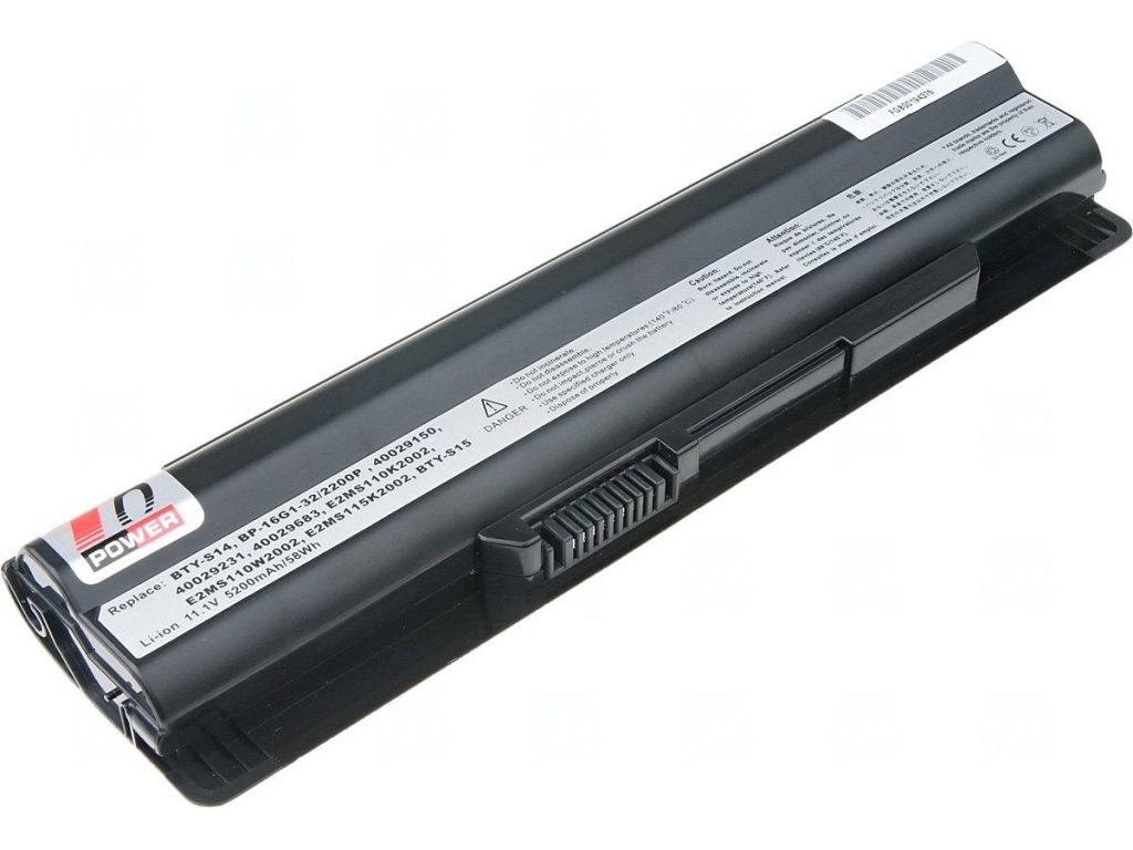 T6 Power Baterie MSI CX650, FR610, FR620, FR700, FX400, FX600, FX610, FX700, 5200mAh, 58Wh, 6cell (NBPR0029)