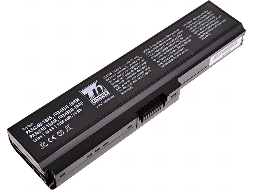 T6 Power Baterie Toshiba Satellite A660, C650, L510, L630, L650, L670, U400, 5200mAh, 56Wh, 6cell (NBTS0075)