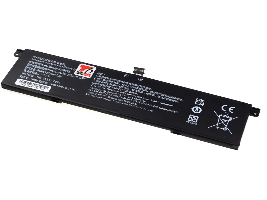 T6 Power Baterie Xiaomi Mi Air 13.3" serie, 5320mAh, 39Wh, 4cell, Li-pol (NBXI0001)