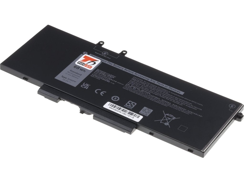 T6 POWER Dell Latitude 5401, 5410, 5501, 5510, Precision 3550, 4470mAh, 68Wh, 4cell, Li-pol (NBDE0217)
