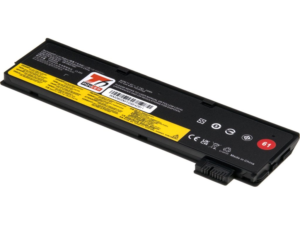 T6 POWER Lenovo ThinkPad T470, T480, T570, T580, 2100mAh, 24Wh, 3cell (NBIB0168)