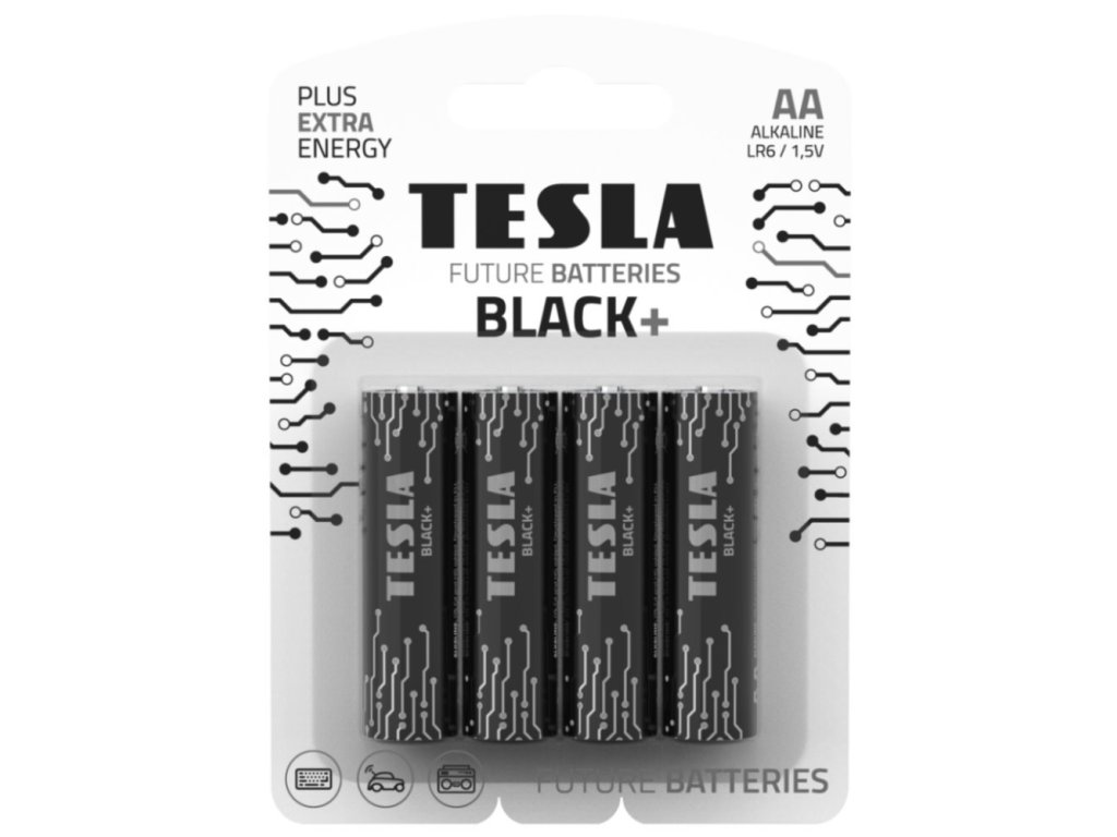 TESLA BLACK+ alkalická baterie AA 4 ks (14060420)