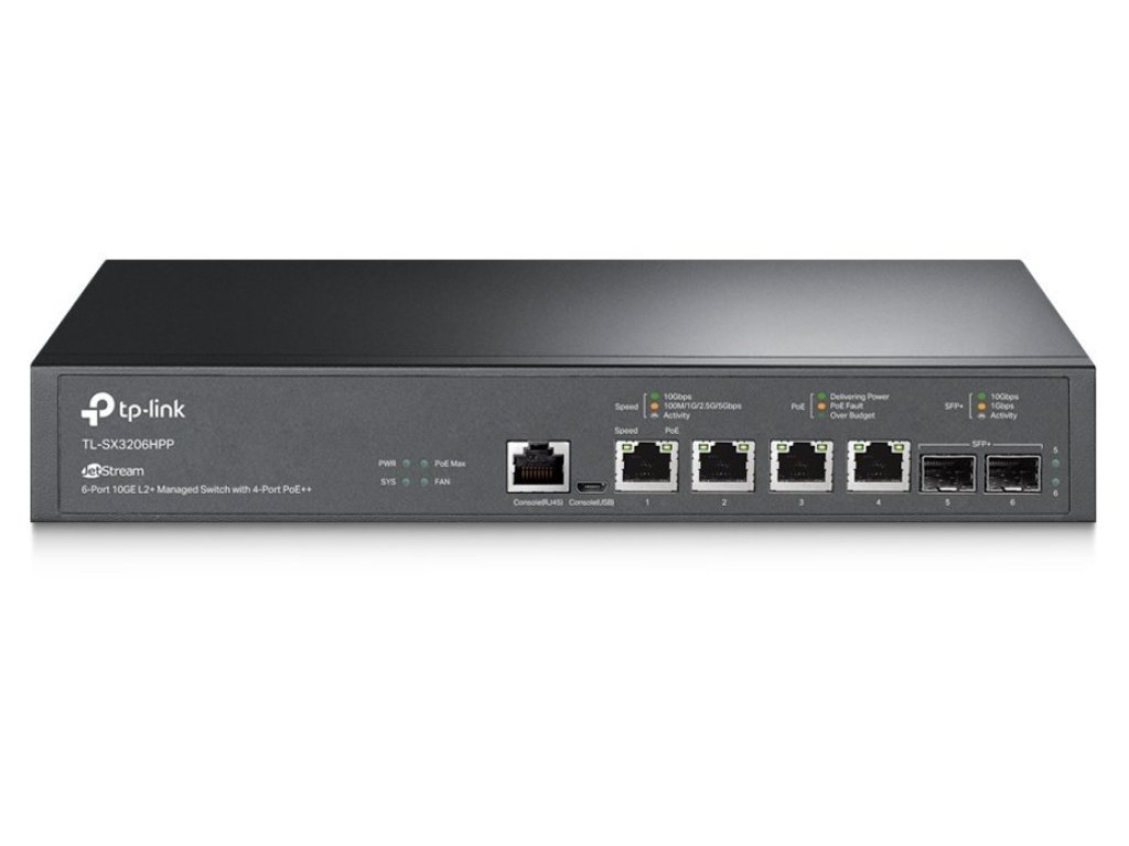 TP-LINK SX3206HPP 6portový 10GE L2+ řízený switch JetStream (SX3206HPP)