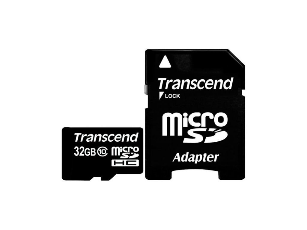 TRANSCEND 32GB microSDHC (Class 10) s adaptérem (TS32GUSDHC10)