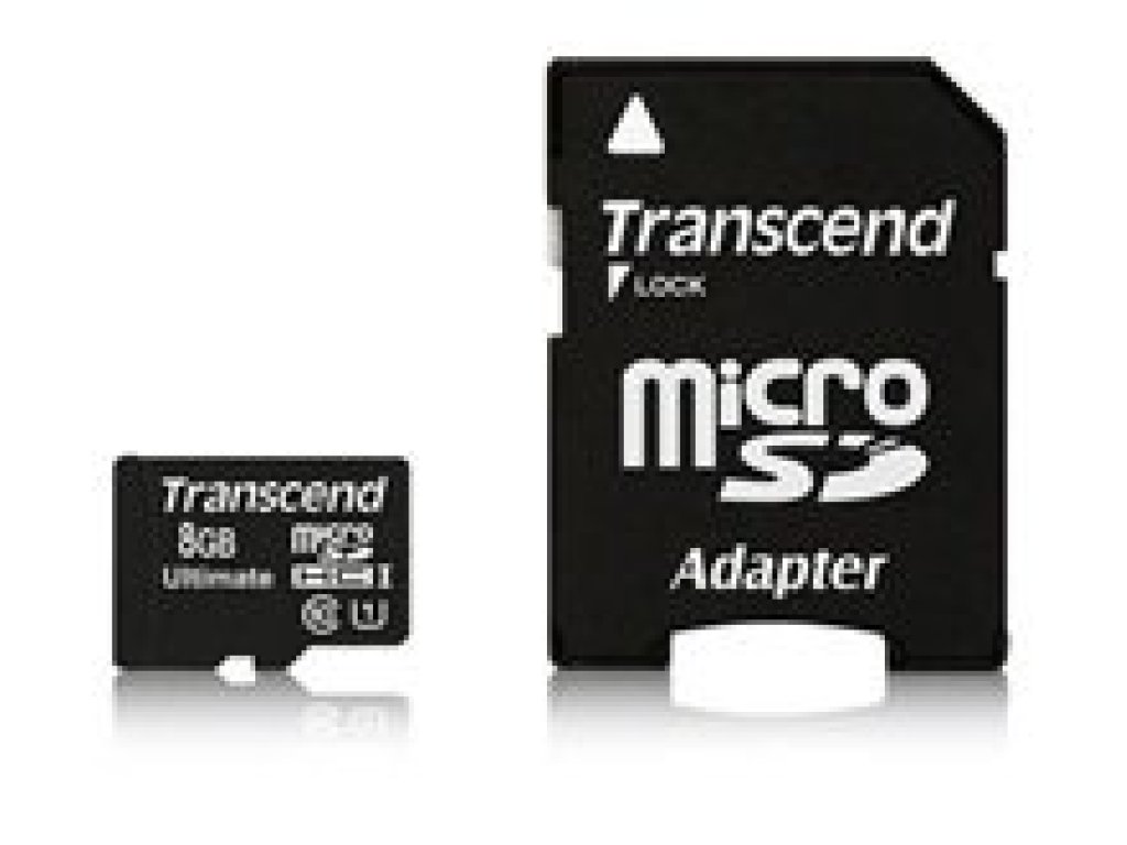 TRANSCEND 8GB Micro SDHC Class 10 + adaptér (TS8GUSDHC10U1)