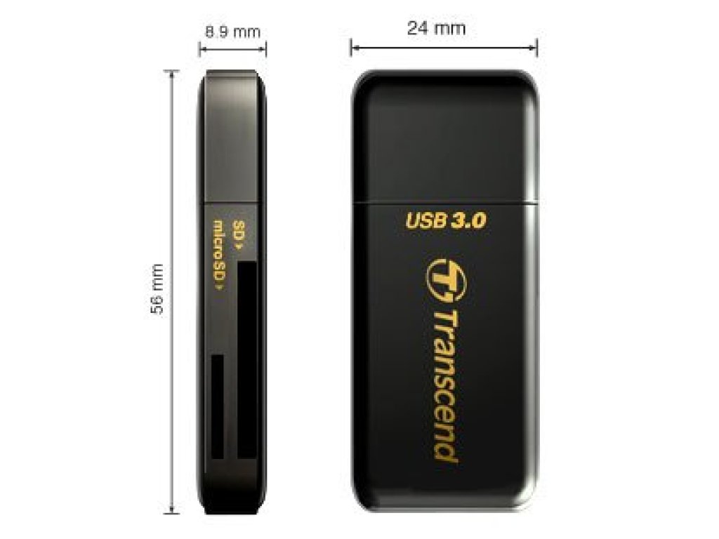 TRANSCEND Card Reader F5, USB 3.0, Black (TS-RDF5K)