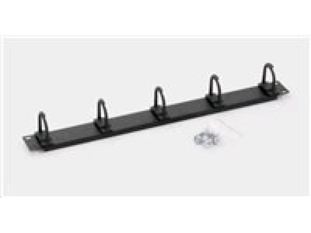 TRITON 19" vyvazovací panel 1U 5x plastová úchytka černý (RAB-VP-X13-A1)