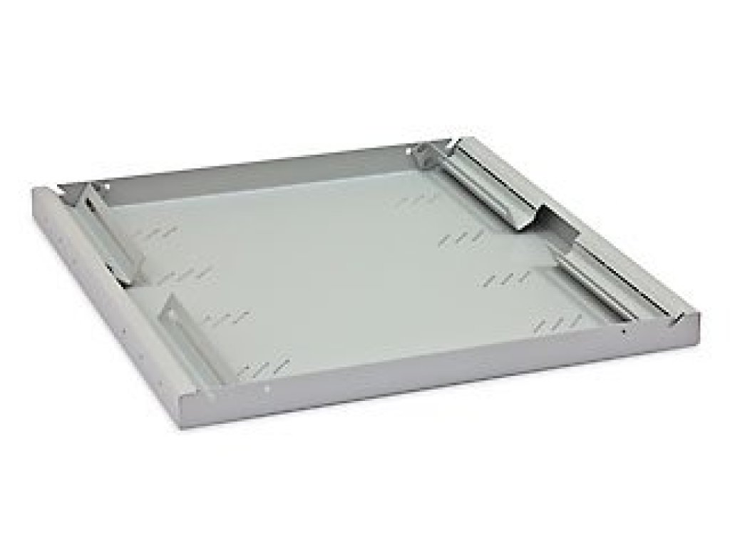 TRITON Police s perforací 19", 1U/150mm, nosnost 15kg, šedá(RAC-UP-150-A4)