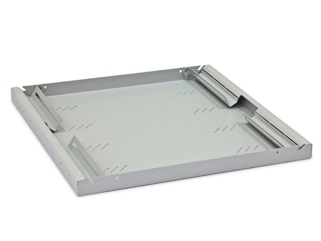 TRITON Police s perforací 19", 1U/250mm, nosnost 15kg, šedá (RAC-UP-250-A4)