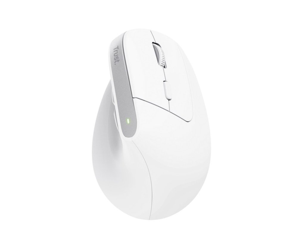 Trust Bayo+ - Vertikální/Optická/Pro praváky/2 400 DPI/USB+BT/Bílá (25399)