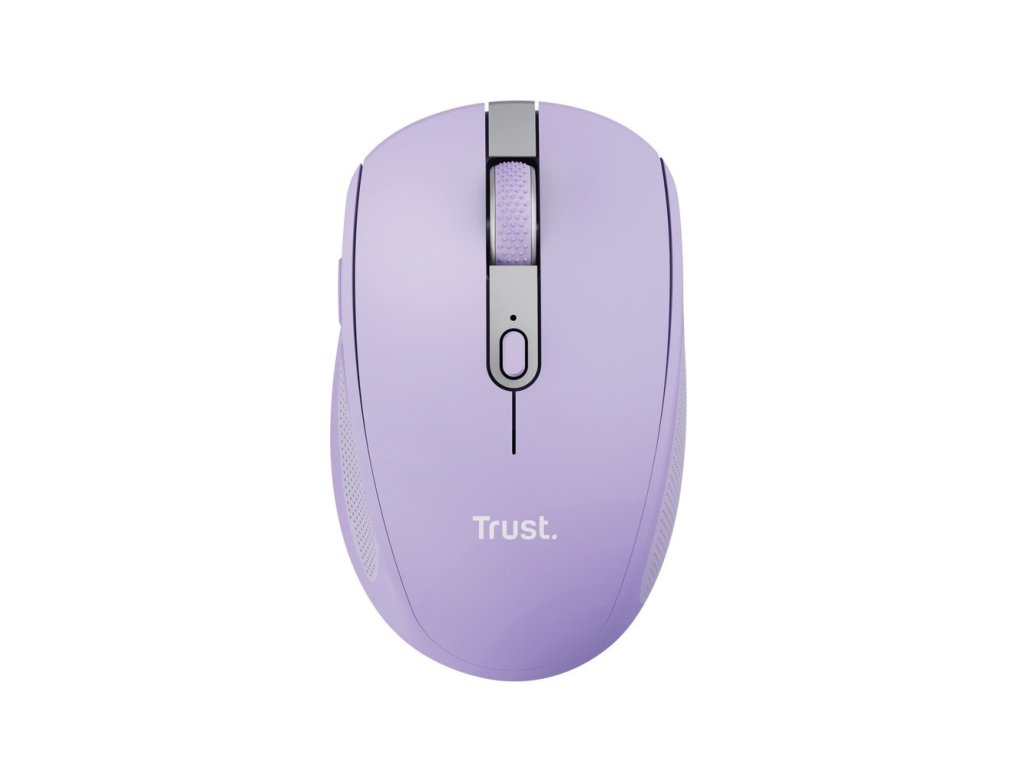 Trust Ozaa - Kancelářská/Optická/Pro praváky/3 200 DPI/USB+BT/Fialová (25384)
