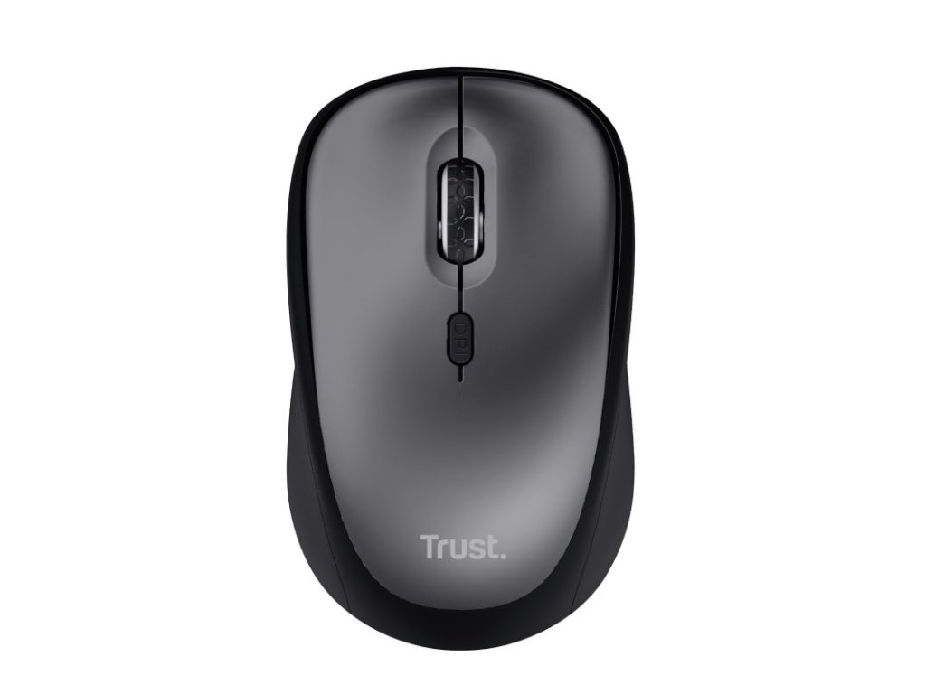 TRUST YVI+ - Kancelářská/Optická/Pro praváky/1 600 DPI/Bezdrátová USB/Černá (24549)