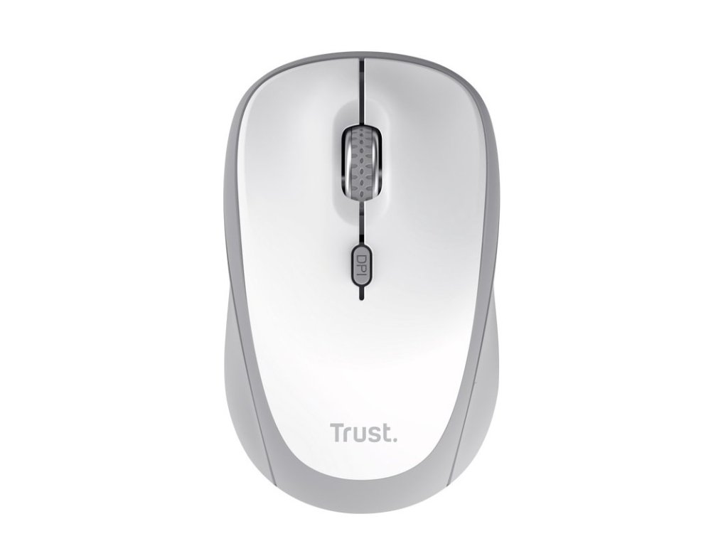 TRUST Yvi+ Multi-Device - Kancelářská/Optická/1 600 DPI/USB+BT/Bílá (25454)